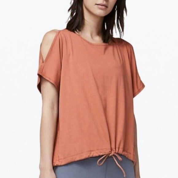 Lululemon Renew The Day Short Sleeve Canyon Rock Cinch Waist Shirt - Picture 1 of 6